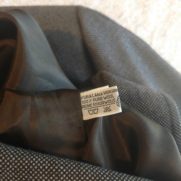 Gian Marco Venturi men brown wool blazer birdseye print ~39R - Picture 9 of 11